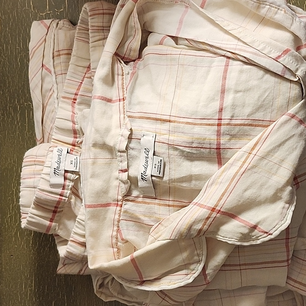 Madewell xs short sleeve top and pant bottom set
